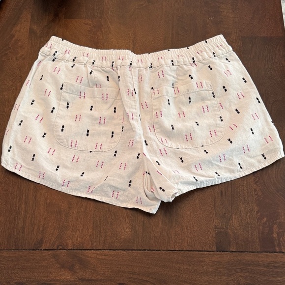 Loft White Patterned Drawstring Shorts - Picture 5 of 8